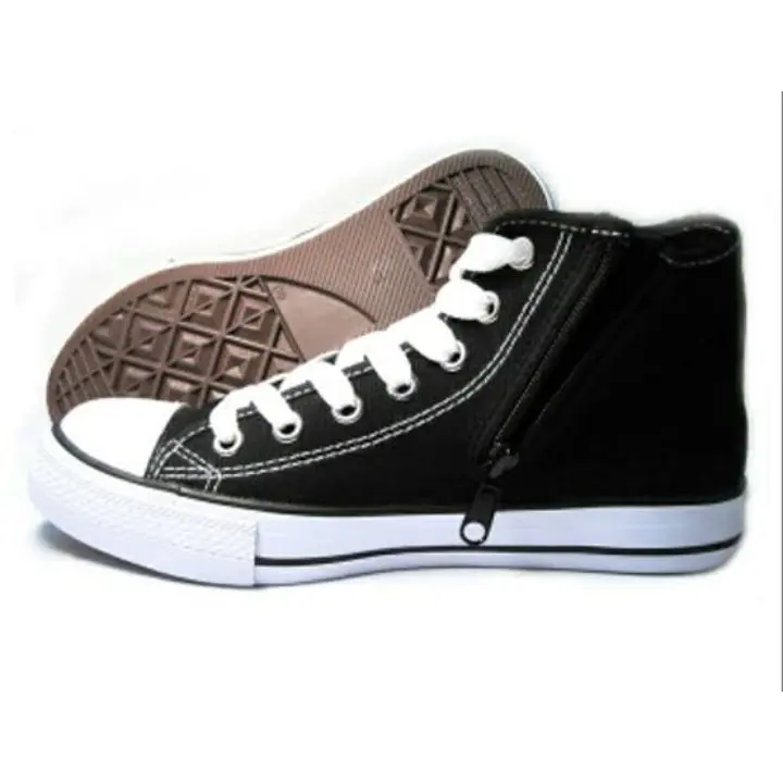 SEPATU NEW BASKET SEKOLAH /RESLETING TINGGI ORIGINAL Hak Datar Tanpa Hak Tanpa Hak Tanpa Hak Tanpa Hak Black Hitam Karet Casual Shoes Kerja