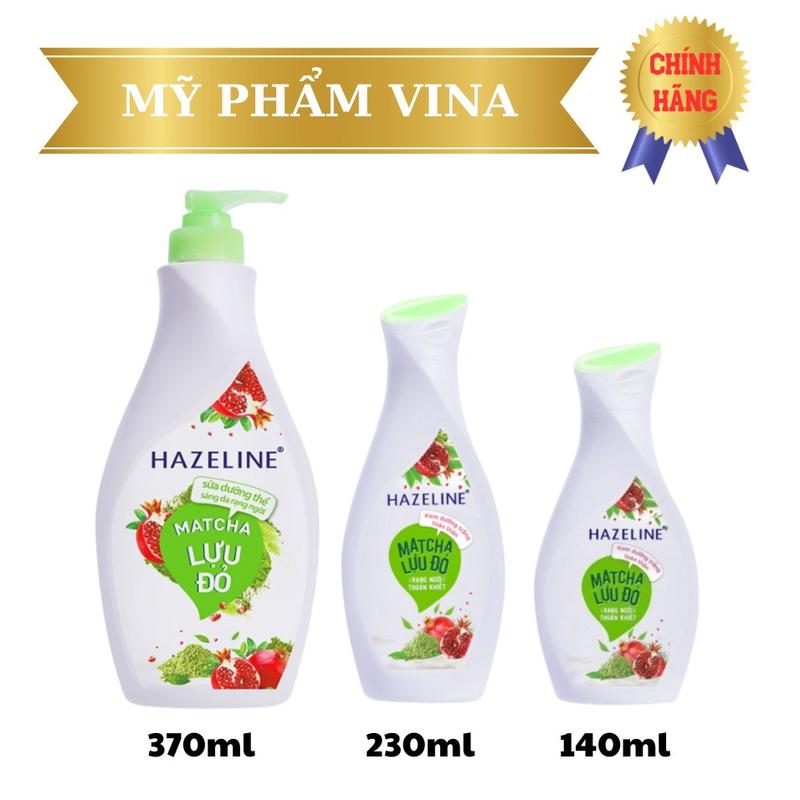 Sữa dưỡng thể body Hazeline Matcha Lựu đỏ