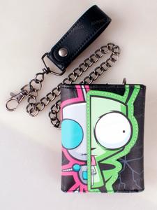 Cartera de cadena triple pliegue de alta calidad, tarjetero personal elegante con ventana para identificación, diseño a la moda y único, perfecta para uso diario