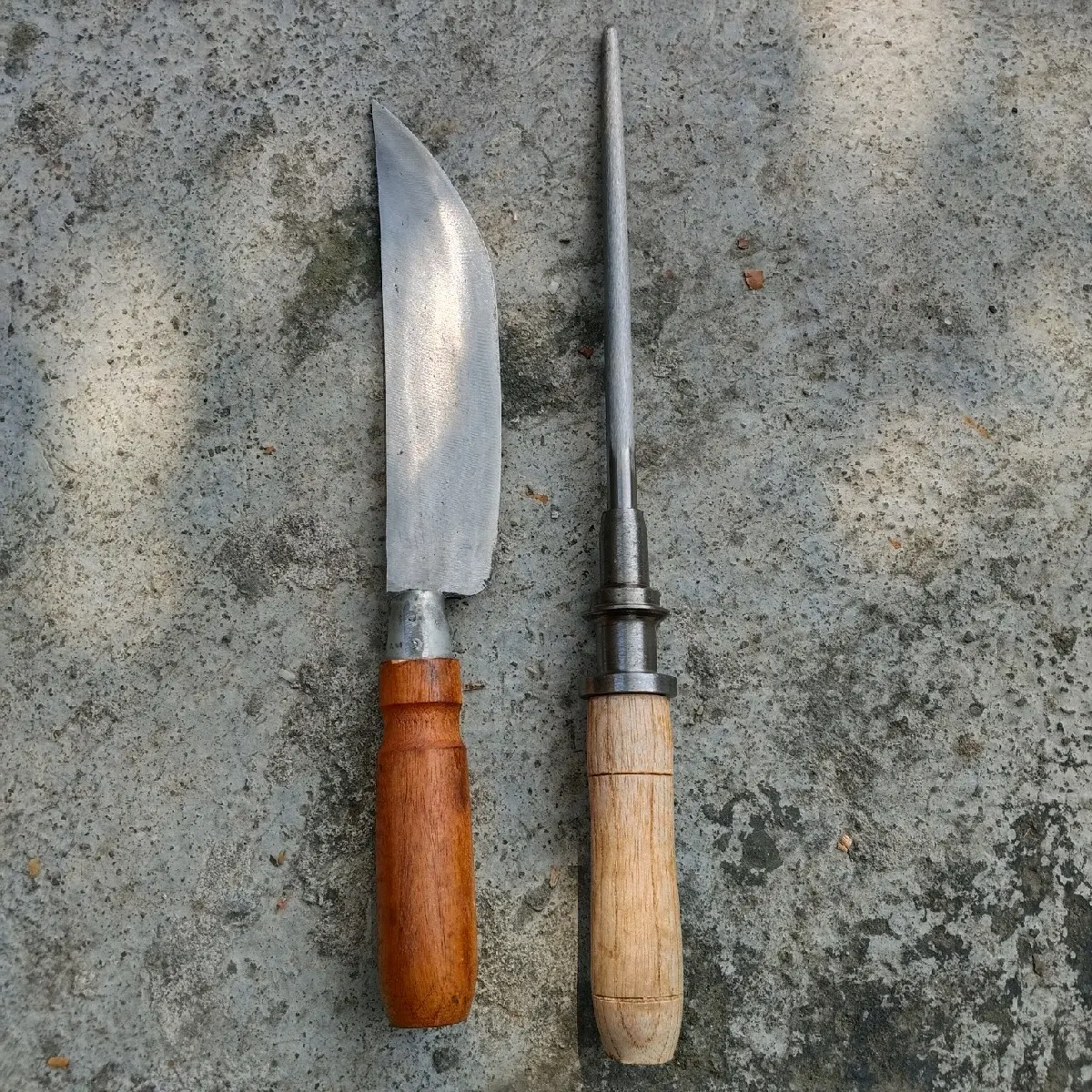 Paket pisau dapur mawar dengan asahan pisau honing bar stick