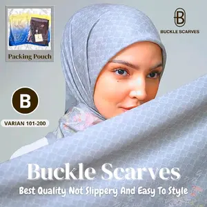 BUCKLE SCRAVES MOTIF/Hijab Segiempat Motif Pouch
