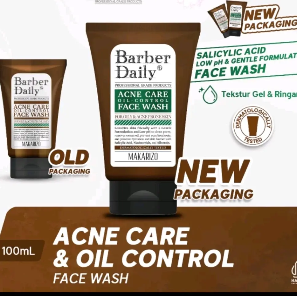 Barber Daily Acne Care Oil Control Face Wash facial