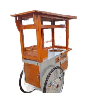 Gerobak siomay batagor bahan kayu mahoni