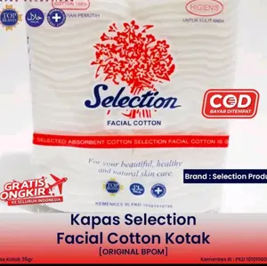 Selection Produk Kapas Selection Facial Cotton Kotak 35gr Original BPOM Higienis Untuk Kulit Anda Wajah