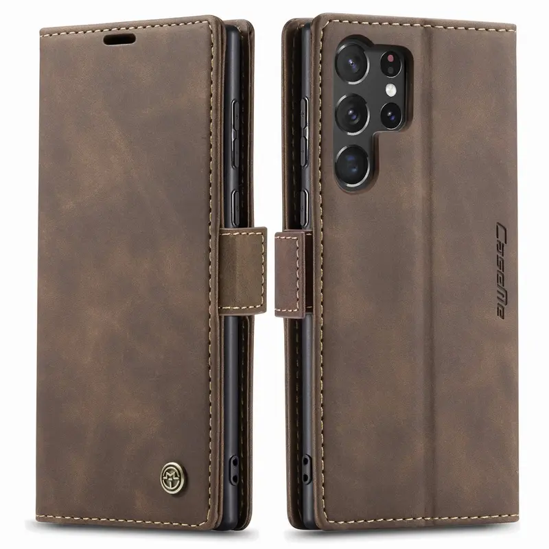 Magnetic Flip Case For Samsung Galaxy S24 Ultra Cover Samsung Note 20 S22 Ultra Note 10 Plus Leather Wallet Phone Case S23 ultra