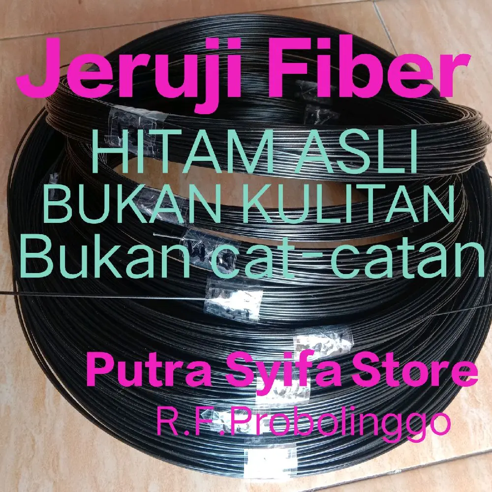 JERUJI FIBER HITAM ASLI BUKAN KULITAN