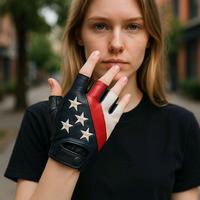 Gambar Rexs Gloves – Sarung Tangan Motor Kulit Asli Pria Wanita | Half Finger, Stylish & Safety & Unik - Motif USA - M dari Rexs Official Kota Administrasi Jakarta Selatan 5 Tokopedia