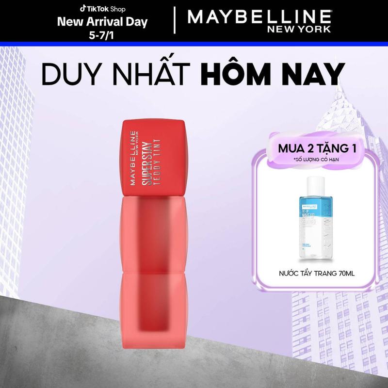  Son Kem Bông Bền Màu Superstay Teddy Tint Maybelline New York 5ml 