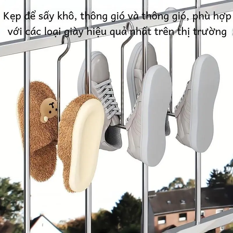Móc Treo Giá Để Giày Bằng Thép Không Gỉ, Có Sẵn Trong 3 / 6 Cái, Dụng Cụ Sắp Xếp Giày Treo Bằng Kim Loại, Giá Phơi Đồ Tiết Kiệm Không Gian, Có Móc, Cho Thanh Treo Tủ Quần Áo, Màu Bạc, Phụ Kiện Đựng Đồ Gia Dụng Và Giặt Là 1