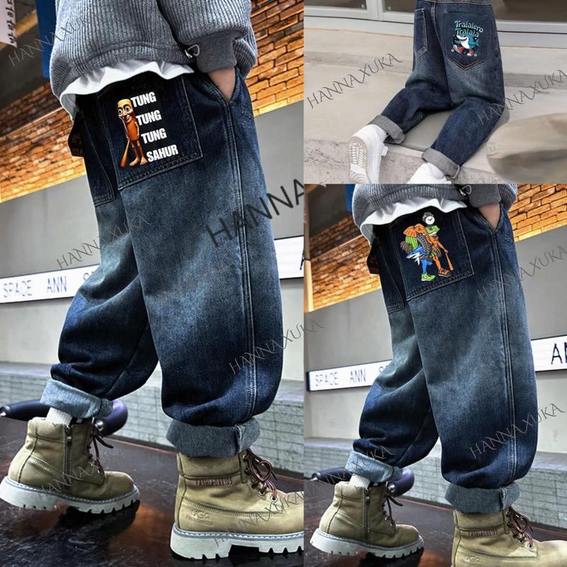 tung tung tung sahur  tralalero tralala  . Quần Jean Bé trai MA6306 Chất Liệu Jean Mềm Mại. 2 Màu 16-52KG Dành Cho Bé Từ 5-14 Tuổi.quần  jean  dài  bé  trai quần   bé  trai bò  bé quần  jean baggy  bé  trai quần  jean  trẻ  em