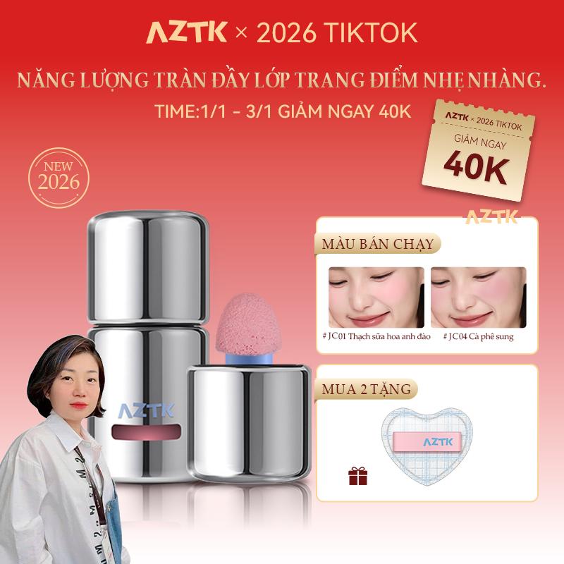  【AZTK  Má hồng lỏng AZTK Hiệu Ứng Làm Sáng Da Kết Cấu Lì Màu Nude Tạo Không Khí Thanh Lịch Và Tinh Tế 