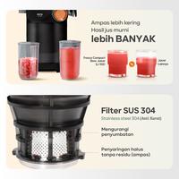 Gambar MITO SJ1100 Slow Juicer Fresca Compact | Low Noise | Easy Clean | Low Watt - BLACK MATTE dari MITO Electronics Kota Tangerang 3 Tokopedia