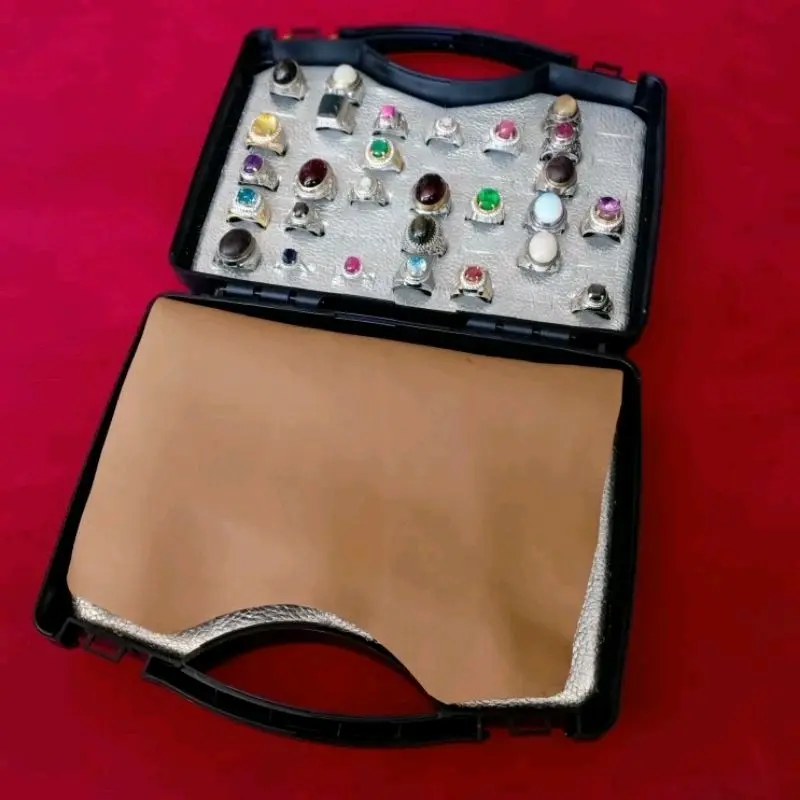 Tas // koper // kotak cincin akik permata isi 78 pcs kulut asli 1