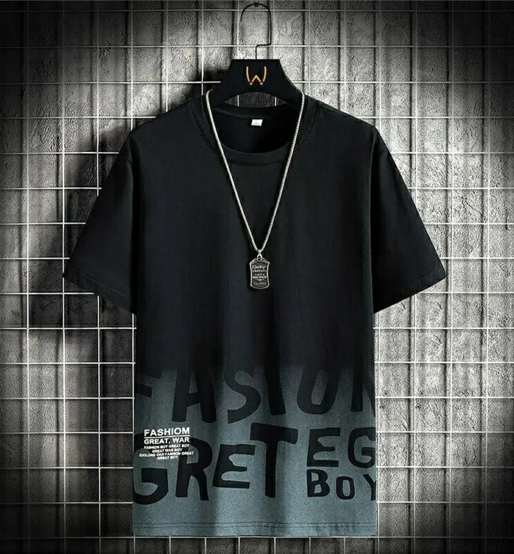 Baju Pria Oversize Jumbo Size M|L-3XL Distro Kaos Pria Lengan Pendek T-shirt Korean Style Lokal Motif Sablon Atasan Dewasa Egboy Oblong Cowok Keren Santai Polos Simple Hitam