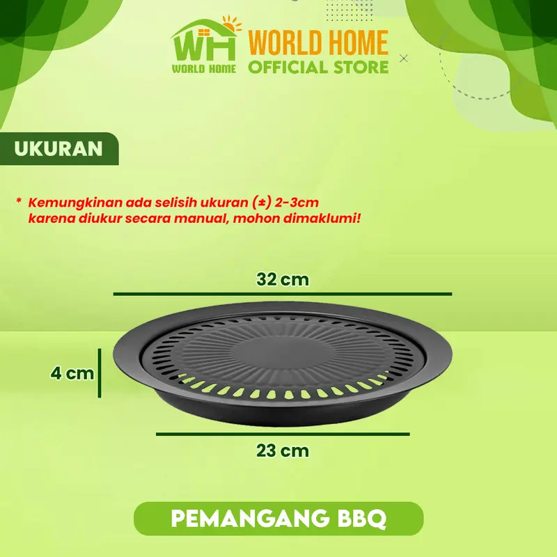 COD WORLDOME Alat Pemanggang Portable Serbaguna 32 cm 8