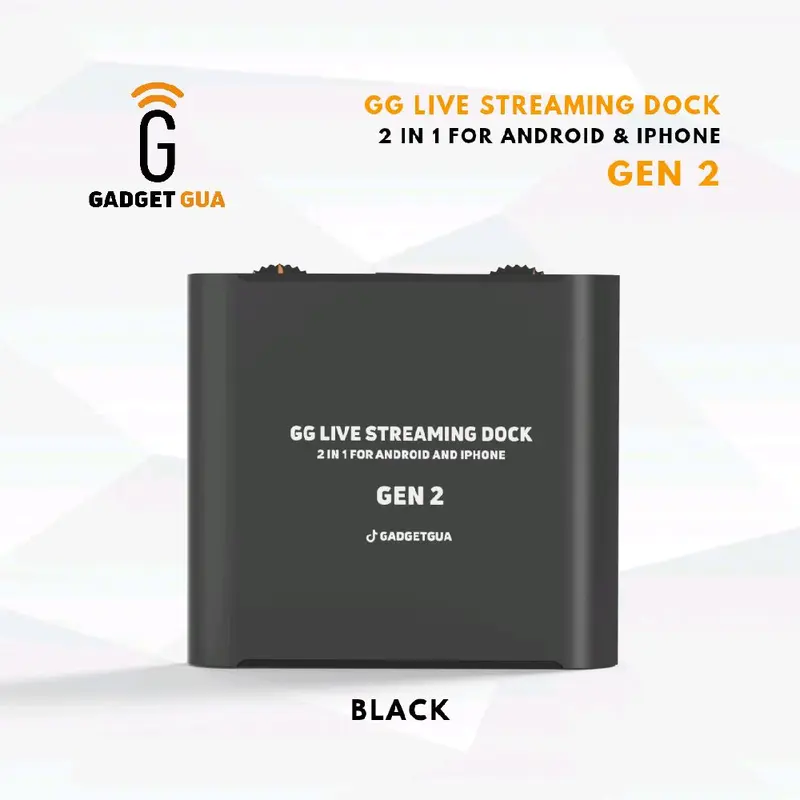GG LIVE STREAMING DOCKING 2 IN 1 ANDROID & IPHONE - GEN 2 (BLACK) 4