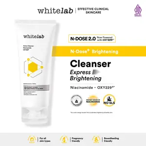 [FLASHSALE] [NEW FORMULA] WHITELAB N-DOSE+ 2.0 INTENSIVE BRIGHTENING FACIAL WASH - SABUN PEMBERSIH MUKA PENCERAH DENGAN AMINO CLEANSER GENTLE ANTI IRITASI [BPOM] | Membersihkan kulit Wajah secara gentle & membantu Mencerahkan kulit | Cleansing