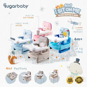 SUGAR BABY SIT ON ME FOLDED BOOSTER SEAT 4IN1 KURSI MAKAN BAYI // BOOSTER SEAT KURSI MAKAN SPACE BABY BAYI BALITA ANAK FOLDING NEW SPACEBABY SB 518 (5IN1) // SB-536 (5IN1) // SB-538(6IN1)