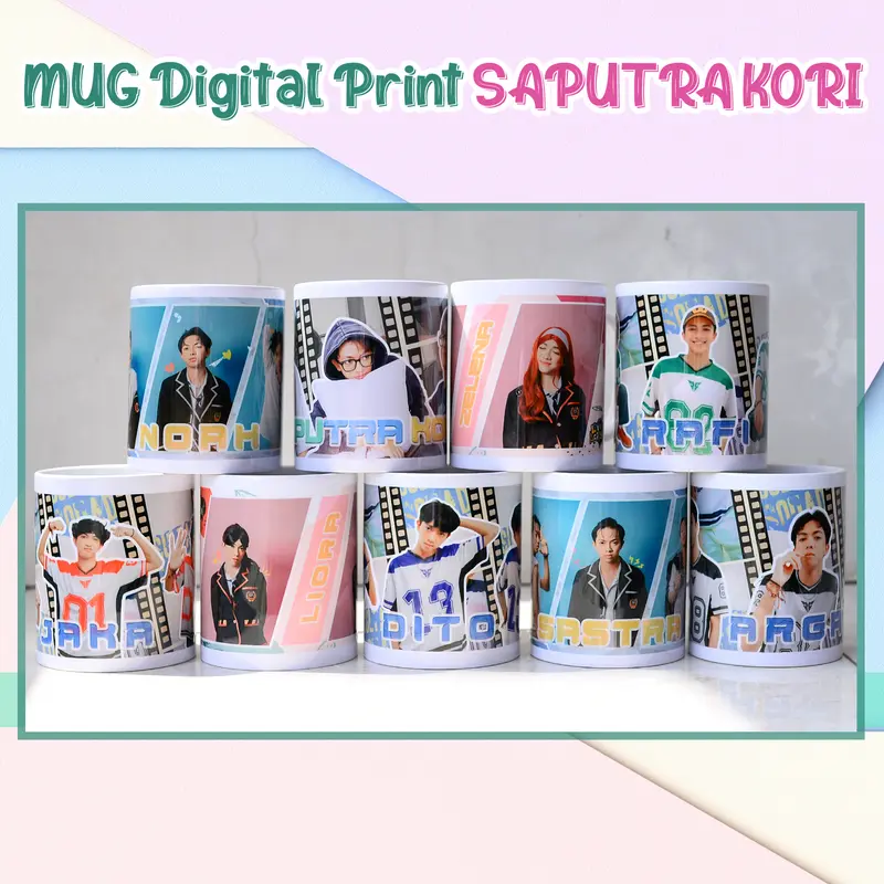 Gelas Mug Saputra Kori Bonus 25 Photocard Saputrakori Gratis Unofficial Fans Made 0