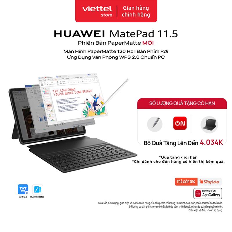 HUAWEI MATEPAD 11.5 2025 8GB 256GB Chính hãng [ViettelStore]