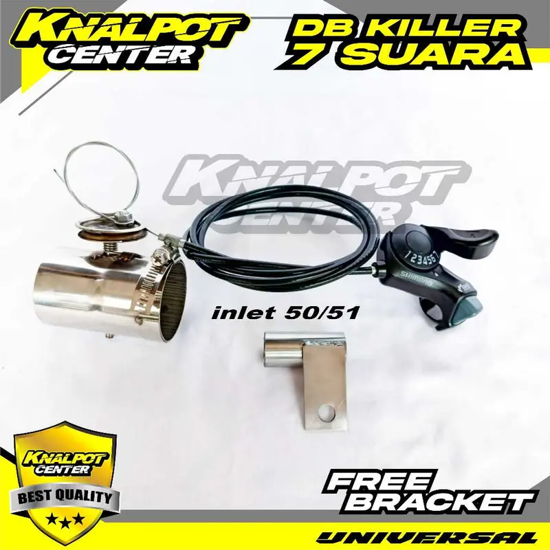 DB Killer 3 Suara Inlet 50mm dan 38mm - perdam suara 7 suara dengan switch atau shifter pengontrol 5