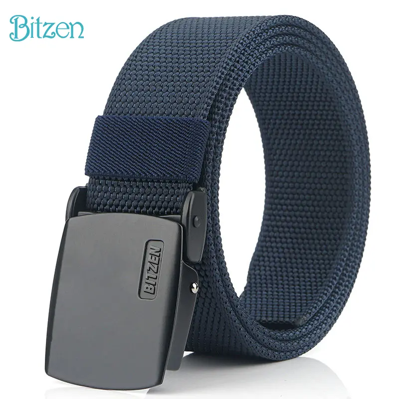 Bitzen Ikat Pinggang Pria Canvas Sabuk Casual Nylon Premium 2