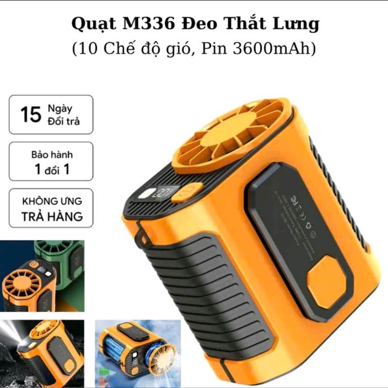 quạt đeo hông,thắt lưng kèm đèn pin 0
