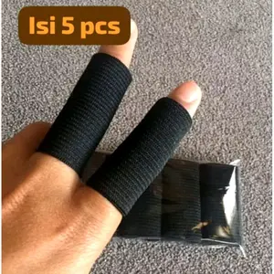 VIRAL![ ISI 5 PCS] PELINDUNG JARI LAYANGAN DEWASA/ANAK WARNA HITAM