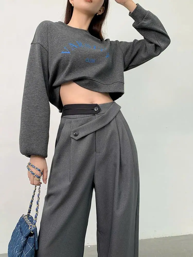 (QV39) Quần vải trơn cạp lệch cài cúc MAIDO TRENDY quần idol