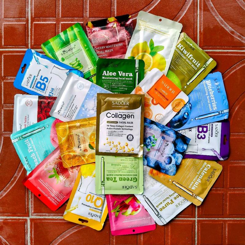    Combo 50 Miếng   Mặt Nạ Trái Cây Và Tinh Chất B5 BHA Vita.minC. HA giúp cung cấp độ ẩm và cấp nước cho da 