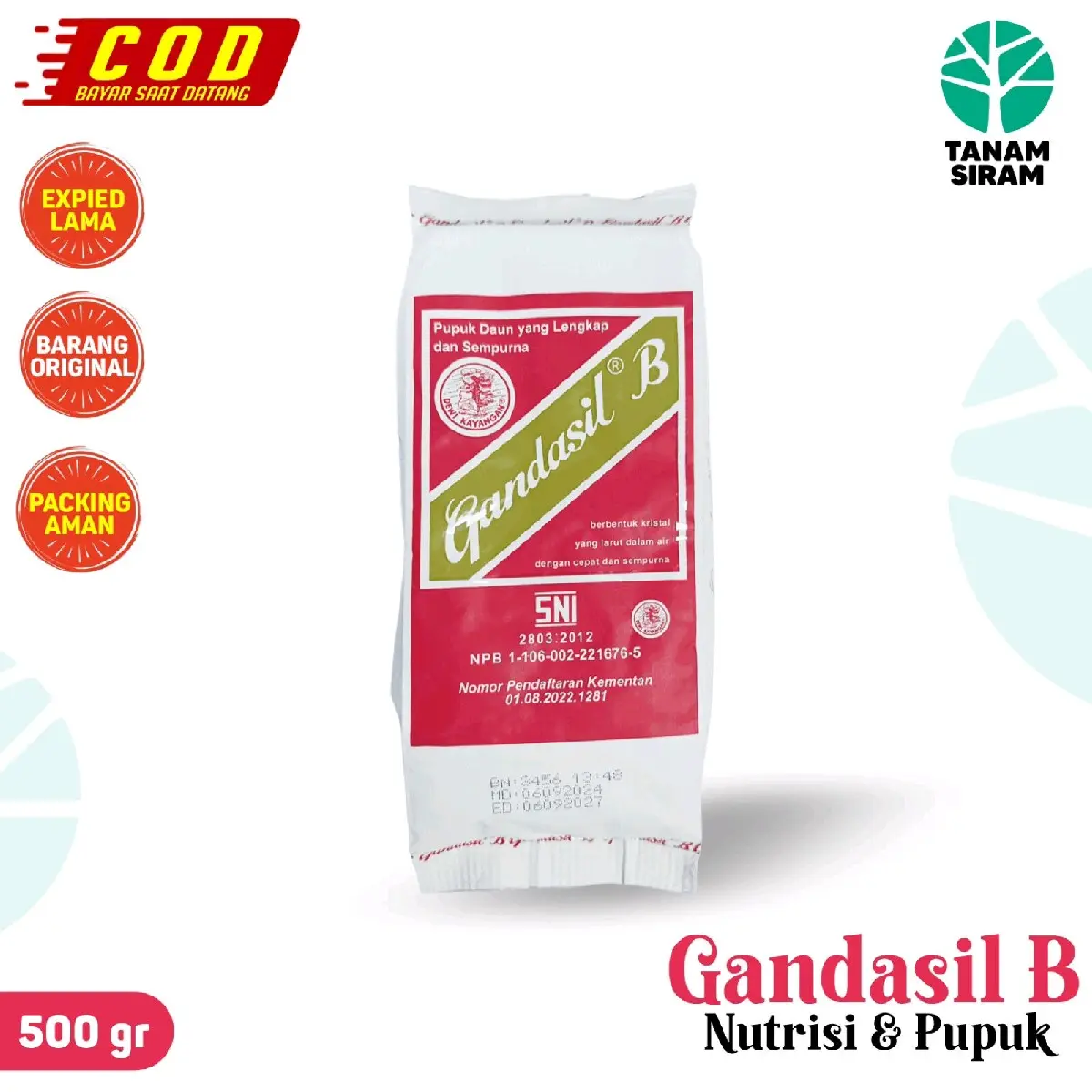 Pupuk Gandasil B 500gr original pupuk lengkap dan sempurna untuk Buah dan Bunga Kalium Tanaman