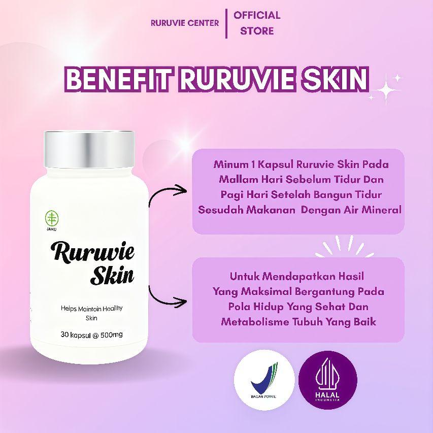 RURUVIE Suplemen Kecantikan Dan Mencerahkan Memutihkan Kulit Tubuh Dalam 14 Hari Ampuh Pencerah Kulit
