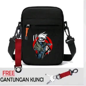 Tas Selempang Pria Distro Bahan CORDURA Selempang Anak Hitam Slingbag