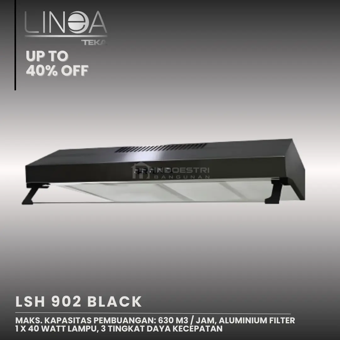 Slim Hood TEKA LINEA LSH 902 BLACK / Penghisap Asap Dapur TEKA LINEA 90cm