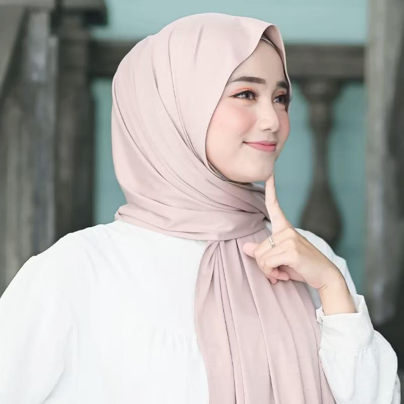 Zahra Hijab Store13- Pashmina Kaos Jersey Premium - Ukuran 175cmX65cm - Bahan Jersey premium 4