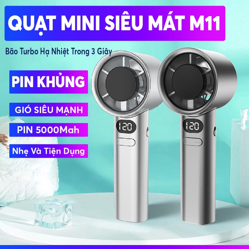 LIVE QUẠT CẦM TAY M11 LÀM MÁT SIÊU TỐC 120 CHẾ ĐỘ GIÓ TURBO PHẢN LỰC NHỎ GỌN TIỆN LỢI
