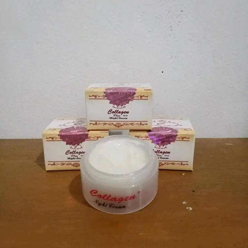 Hemat 12pcs Cream Collagen Malam Holo Pink Premium Original 1