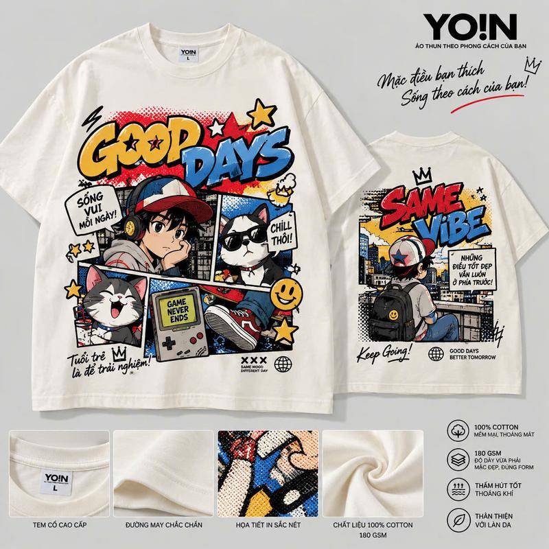 Áo Thun Unisex Cotton 180GSM | Basic Nam Nữ | Mềm Thoáng Thấm Hút Mồ Hôi | Đen Trắng | Nhận In Theo Yêu Cầu đen tay nâu trẻ trung