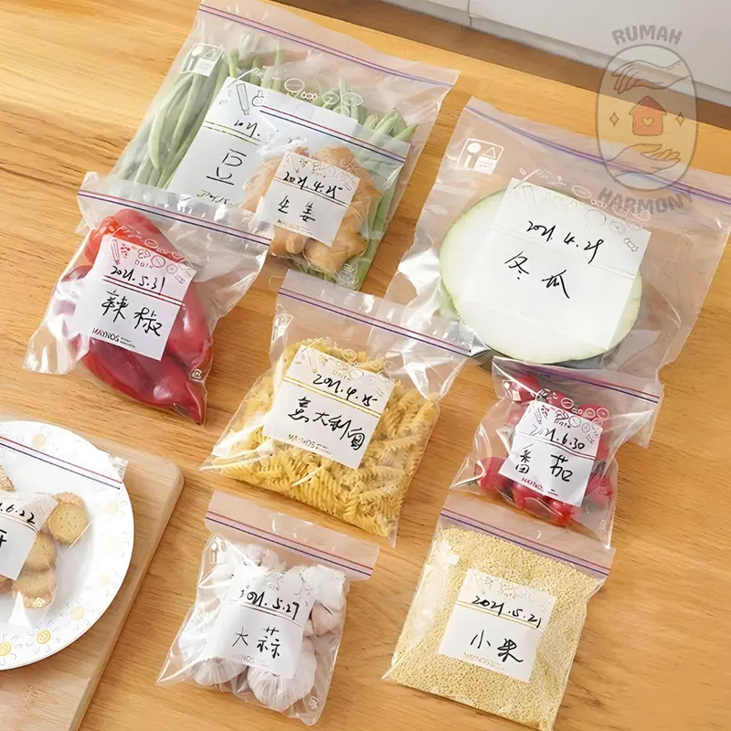 Plastik Double Ziplock Reusable Penyimpan Makanan Sayuran Buah Daging Higienis Food Grade 1