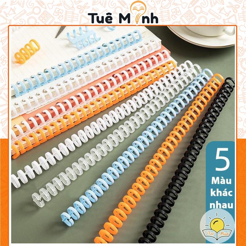 Binder thanh còng nhựa 12mm kẹp ruột sổ tài liệu refill giấy làm Binder Tuệ Minh