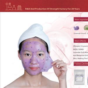 Phấn Mặt Nạ Mềm Thạch Hoa Oải Hương Pha Lê, Màu Tím, 1kg