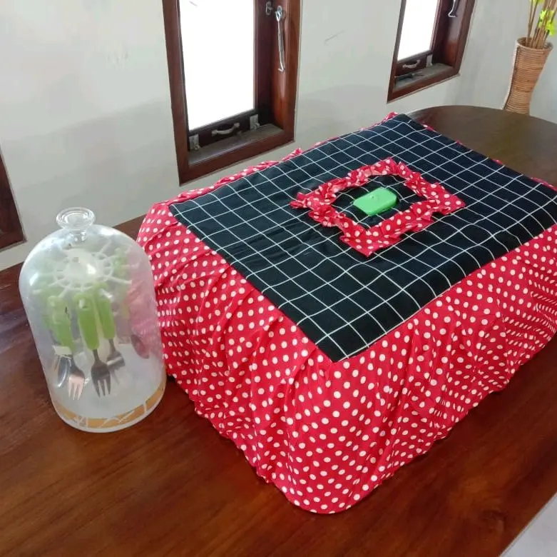 COVER TUDUNG SAJI,BAHAN DISPERS  UK ±45*60 cm  MOTIF RANDOM..!!!