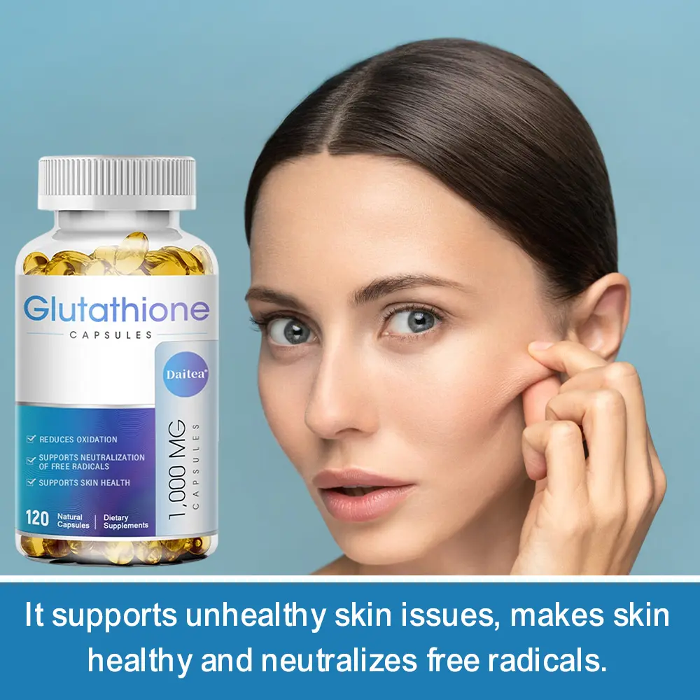 Daitea L-Glutathione Capsules, Natural Antioxidant, Anti-Aging, Skin  Whitening, 120 Capsules