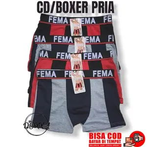 Pasang Dalam Pria Celana Dalam Boxer Pria Katun L XL XXL - Satuan Dalam Pria Boxer Katun L XL XXL