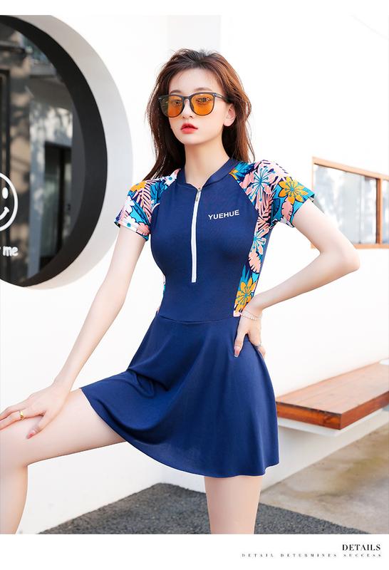 Product Introduction of New Swimsuit Women's Dress Style Boxer Style Beach Swimming Equipment Slim Fit Slimming Vacation Hot Spring Lady 6