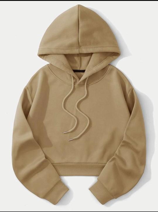 Product Introduction of Sweater Crop Hoodie Wanita Fleece Lembut 9