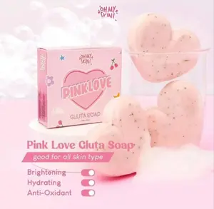 SABUN PINK LOVE GLUTA SOAP BY OH MY SKIN, SABUN PENCERAH BADAN ORIGINAL BPOM