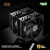 Gambar PCCooler RT620 BLACK DUAL TOWER ( SUPPORT AM5, LGA1851 ) dari eMedia Jogja Kab. Sleman 1 Tokopedia