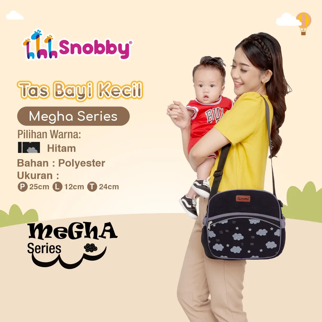 Snobby Tas Bayi Kecil Saku Motif  Megha Series  Baby Bag