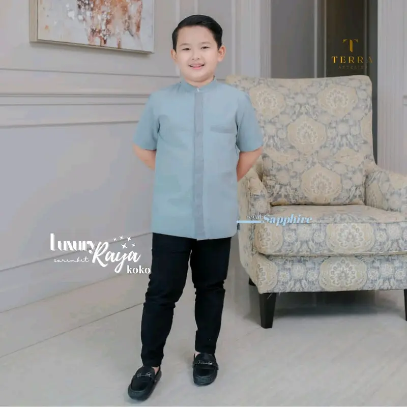Luxury Raya  Sarimbit Muslim Gamis Lebaran Setelan Wanita Pasangan 1